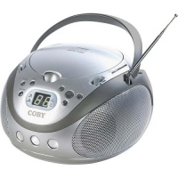 Coby CX-CD241 Portable CD Player with AM/FM Radio (Silver)