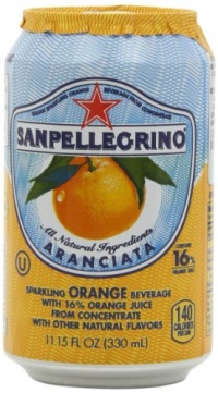 San Pellegrino Sparkling Beverage, Aranciata (Orange), 11.15-Ounce Cans (Pack of 24)