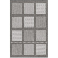 Couristan 1043/3012 Recife Summit/Grey-White 3-Feet 9-Inch by 5-Feet 5-Inch Rug