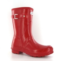 Hunter Women's Original Short Gloss Boot,Pillar Box Red,5 UK (US Women's 7 M)