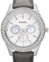 Fossil Women's ES2995 Stella Leather Pewter Watch