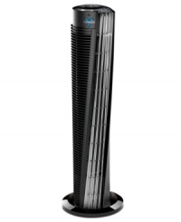 Fresh air is on the move. No oscillation is necessary with the innovative design of this tower fan, which provides whole-room circulation by constantly moving air 60 feet. Three  speeds and an 8-hour timer put precision touch at your fingertips. 5-year warranty. Model 143.