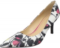 Nine West Women's Austin Basic Pointy Pump,Black Floral Print,5 M US