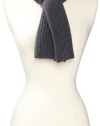 Amicale Men's Cashmere Knit Scarf, Heather Grey, One Size