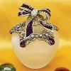 StealStreet SS-A-51612 Ribbon Crystal Jewel Fragrance Perfume Bottle