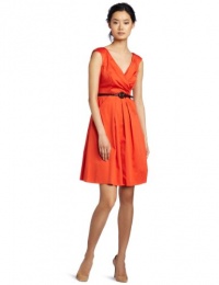 Jessica Simpson Women's V-Neck Belted Cotton Dress