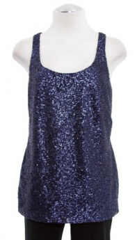 Lauren By Ralph Lauren Navy Blue 'Tiri' Sequin Tank Top 6