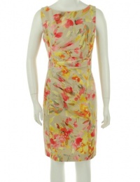 AK Anne Klein Printed Floral Sheath Coral Blush Combo'