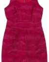 Calvin Klein Women's Wave Jacquard Sleeveless Sheath Dress (Raspberry Pink) (6)