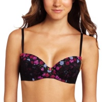 Betsey Johnson Women's Stretch Mesh and Lace Demi Bra