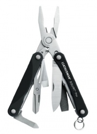 Leatherman 831195 Squirt PS4 Black Keychain Tool with Plier