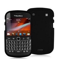 Black Silicone Rubber Gel Soft Skin Case Cover for Blackberry Bold Touch 9900 / 9930 by Electromaster