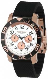 I By Invicta Men's 41701-002 Chronograph 18k Rose Gold-Plated Rubber Watch