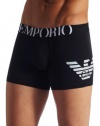 Emporio Armani Men's Eagle Boxer Brief, Black, Large