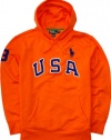 Polo Ralph Lauren USA Fleece Big Pony Hoodie, Orange, M