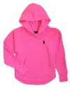 PRL Toddler Girl's Long-Sleeved Hooded Pullover, Pink, 2/2T