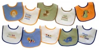 Nojo Making Miracle 10 Pack Water Resistant Drooler Bib, Multi-color