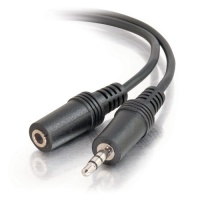 C2G / Cables to Go 40409 3.5 mm Male/Female Stereo Audio Extension Cable Black, 25 feet/7.62 Meters