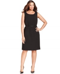 Calvin Klein's fabulously chic plus size sheath takes you from the office to out on the town with ease. Pair with pumps or try it with classic flats!