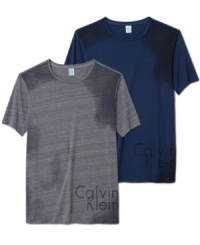 Add variety to your summer style with these all-over graphic t-shirts from Calvin Klein. (Clearance)