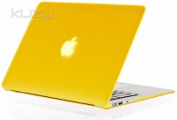 Kuzy Rubberized Hard Case Cover SeeThru for New MacBook Air 13.3-Inch - A1369/A1466 - Aluminum Unibody - Yellow