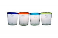 Amici Baja Set of 4 Double Old Fashioned In Assorted Colors, 13-Ounce