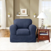 Sure Fit 107927275A_SAPHR Twill Supreme Chair Slipcover, Sapphire