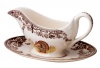 Spode Woodland Turkey Sauce Boat and Stand