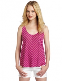 Alternative Women's Zion Pocket Tank Top, Grape Stripe, Large