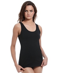 A super soft tank with a scoopneck and thick bra friendly straps.