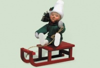 Toddler on Sled Figurine