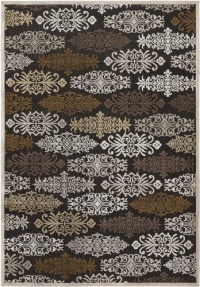 Area Rug 7x10 Rectangle Contemporary Chocolate Color - Surya Basilica Rug from RugPal