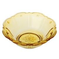 Juliska Colette Hand Pressed Dessert Bowl Amber