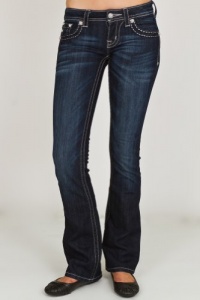 Miss Me Silver Lining Flap Pockets Jean