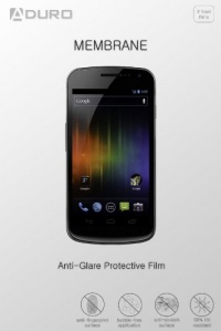 Aduro MEMBRANE Anti-Glare Screen Protector for Samsung Galaxy Nexus I9250, Verizon (3 Front) Retail Packaging