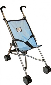 The New York Doll Collection Umbrella Doll Stroller, Blue