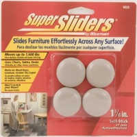 Waxman 4602295N 1-1/8-Inch Self-Stick Round Super Sliders, Oatmeal