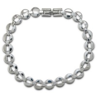 Dainty Circle Link Bracelet in Stainless Steel