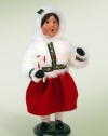 Polar Girl with Candy Cane Figurine