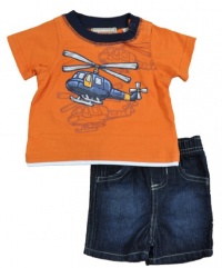 Kids Headquarters Baby-Boys Newborn Helicopter Short Set