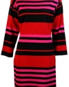 Calvin Klein Women's Striped Sweater Dress Pink Multi (Small) [Apparel]