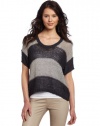 Calvin Klein Jeans Women's Striped Boxy Sweater, Phantom, Medium/Large