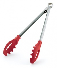 Cuisipro 13-Inch Silicone Pasta Tongs, Red