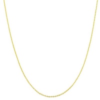 14 Karat Yellow Gold 0.8-mm Flat Round Cable Chain (18 Inch)