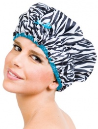 Betty Dain Stylish Design Mold Resistant Shower Cap, The Fashionista Collection, sassy Stripes