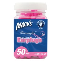 Mack's Ear Care Dreamgirl Soft Foam Earplugs, 50 Count