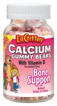 L il Critters Calcium Gummy Bears with Vitamin D, 60-Count Bottles (Pack of 4)