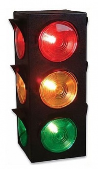 New Large Blinking 3-Sided Traffic Light Signal Lamp