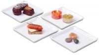 BIA Cordon Bleu 4-Piece Square Plate Set in Gift Box, White