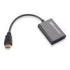 Cable Matters Active HDMI to VGA M/F Adapter w/ 3 FT Micro USB Charging Cable in Black - Supports Audio